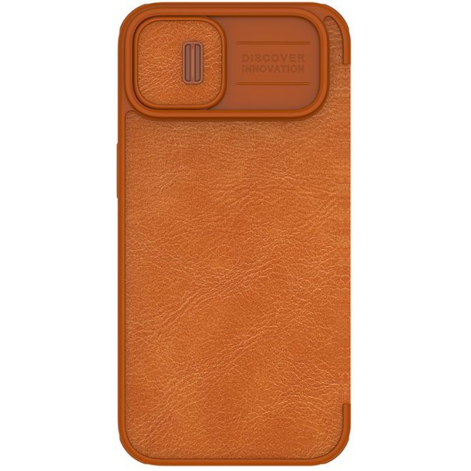 Nillkin - iPhone 14 Plus Hülle - Leder Book Case - Qin Pro Series - braun