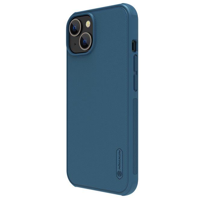 Nillkin - iPhone 14 Plus Hülle - Plastik Case - Super Frosted Shield MagSafe Series - blau
