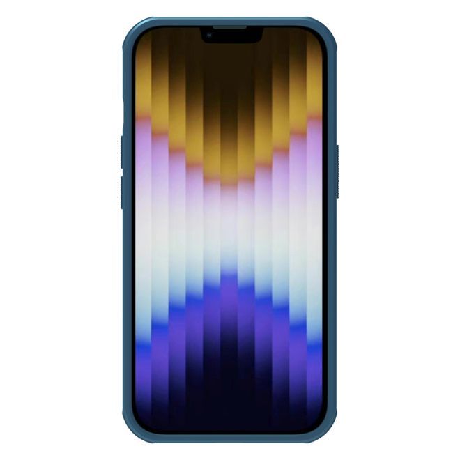 Nillkin - iPhone 14 Plus Hülle - Plastik Case - Super Frosted Shield MagSafe Series - blau