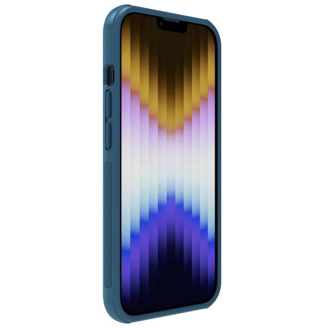 Nillkin - iPhone 14 Plus Hülle - Plastik Case - Super Frosted Shield MagSafe Series - blau