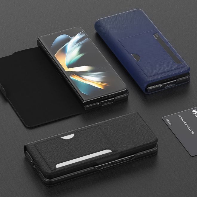 Araree - Samsung Galaxy Z Fold4  Hülle - Case mit Stand Funktion - Bonnet Diary Series - Made in Korea - schwarz