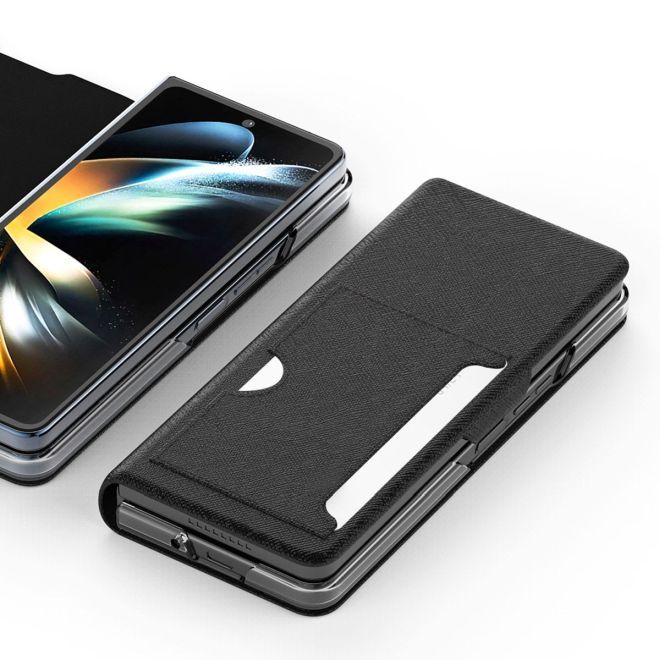 Araree - Samsung Galaxy Z Fold4  Hülle - Case mit Stand Funktion - Bonnet Diary Series - Made in Korea - schwarz