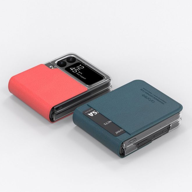 Araree - Samsung Galaxy Z Flip4 Hülle - Case aus Kunstleder - Mustang Diary Series - Made in Korea - rot