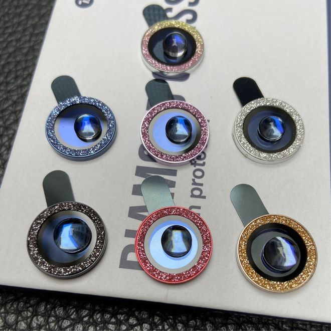 iPhone 14 Pro Max Kameralinsen Schutzglas - Schutz für 3-fach Kamera - Camera Lens Bling Series - schwarz