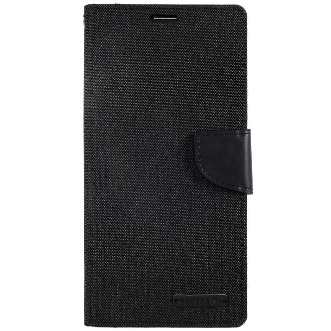 Goospery - iPhone 14 Pro Hülle - Bookcover - Canvas Diary Series - schwarz