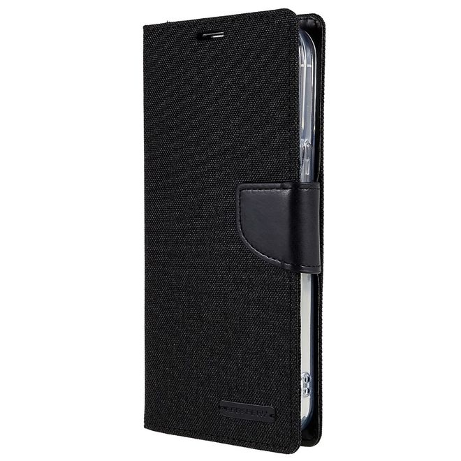 Goospery - iPhone 14 Pro Hülle - Bookcover - Canvas Diary Series - schwarz