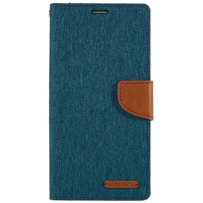 Goospery - iPhone 14 Pro Hülle - Bookcover - Canvas Diary Series - grün