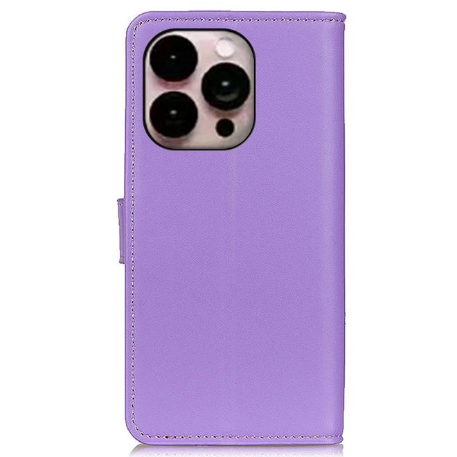 iPhone 14 Pro Max Handy Hülle - Classic II Leder Bookcover Series - purpur