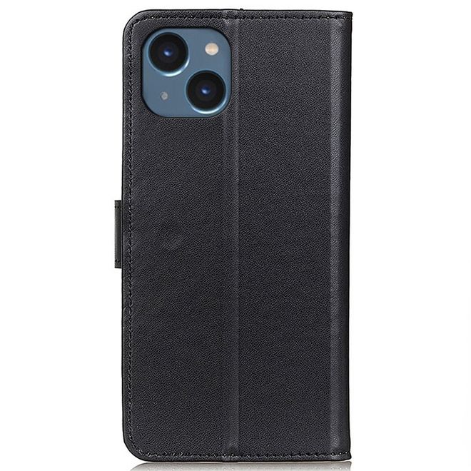 iPhone 14 Plus Handy Hülle - Classic II Leder Bookcover Series - schwarz