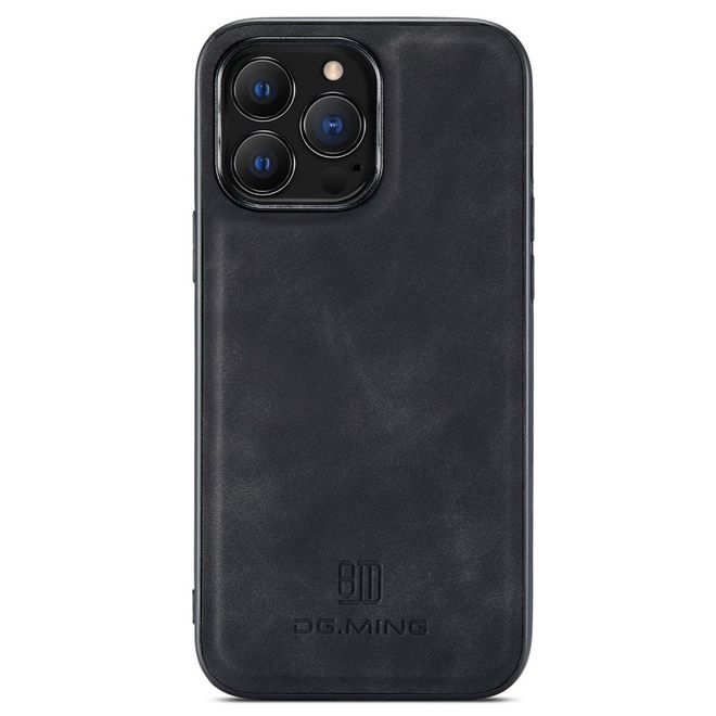 DG Ming - iPhone 14 Pro Hülle - Hardcase mit abnehmbarem Portemonnaie - M1 Series - schwarz