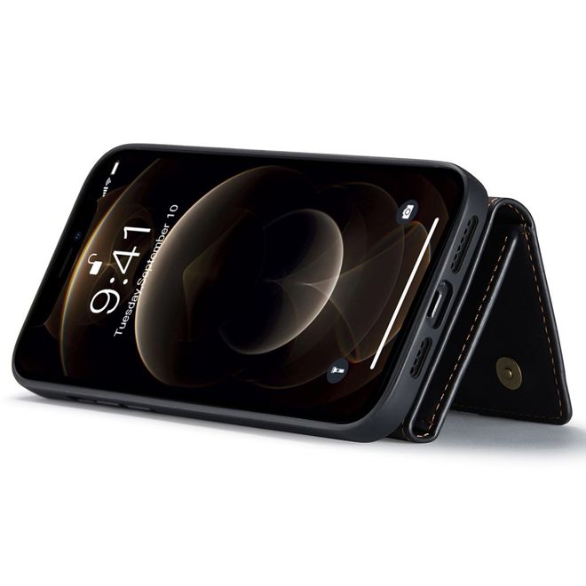 DG Ming - iPhone 14 Plus Hülle - Hardcase mit abnehmbarem Portemonnaie - M1 Series - schwarz