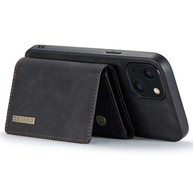 DG Ming - iPhone 14 Plus Hülle - Hardcase mit abnehmbarem Portemonnaie - M1 Series - schwarz