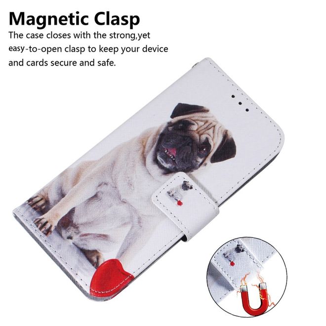iPhone 14 Phone Case - Leather Bookcover Image Series - Dog and Heart
