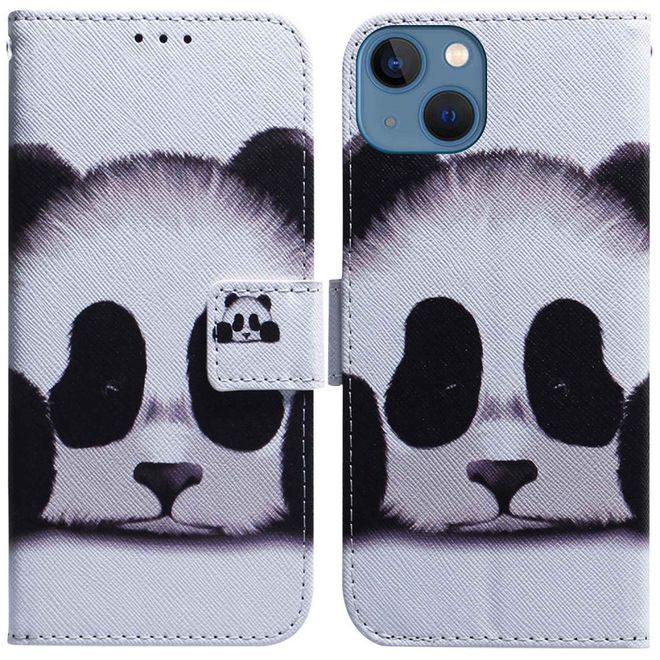 Étui pour iPhone 14 Plus - Collection Couverture Livre en Cuir - Panda