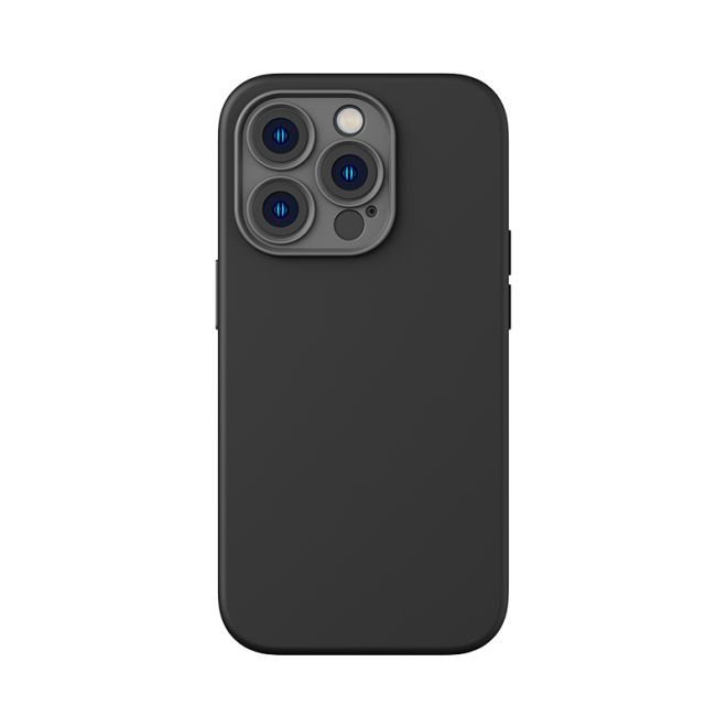 Baseus - iPhone 14 Pro Max Hülle inkl. Schutzglas - Silikon Case + Displayschutz - Liquid Silica Gel - schwarz