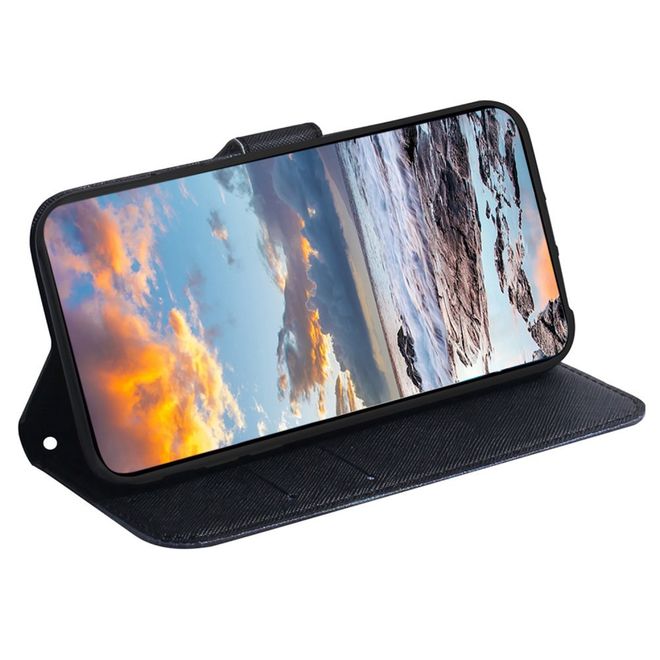 iPhone 14 Plus Phone Case - Leather Book Cover Image Series - Angry Smiley