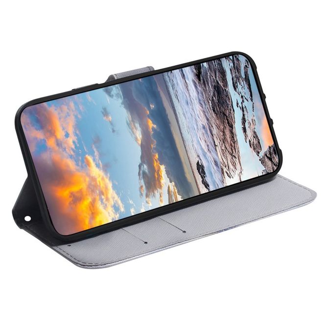 iPhone 14 Pro Max Handy Hülle - Leder Bookcover Image Series - düstere Eulen