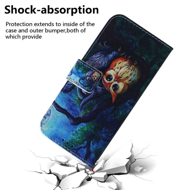 iPhone 14 Pro Max Handy Hülle - Leder Bookcover Image Series - düstere Eulen