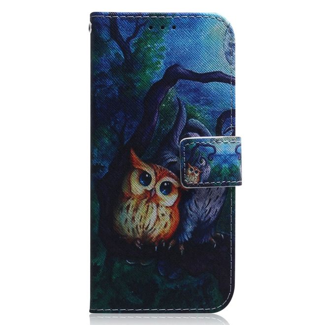 iPhone 14 Pro Max Handy Hülle - Leder Bookcover Image Series - düstere Eulen