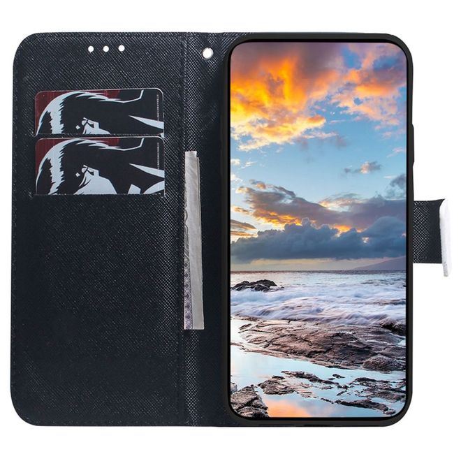 iPhone 14 Pro Max Handy Hülle - Leder Bookcover Image Series - Baby Wolf