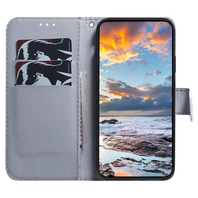 iPhone 14 Pro Max Handy Hülle - Leder Bookcover Image Series - Löwe
