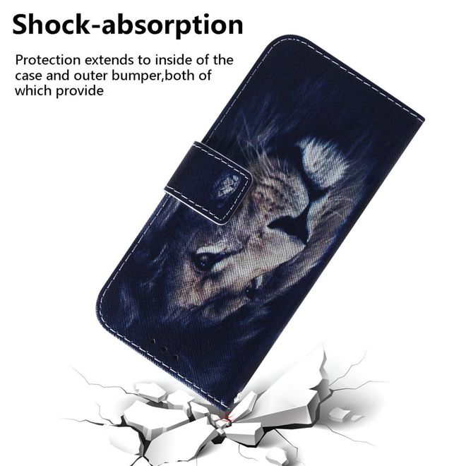iPhone 14 Pro Max Handy Hülle - Leder Bookcover Image Series - Löwe