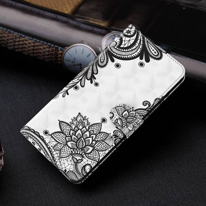 Étui pour iPhone 14 Pro Max - Collection Couverture Livre en Cuir - Fleurs Noires