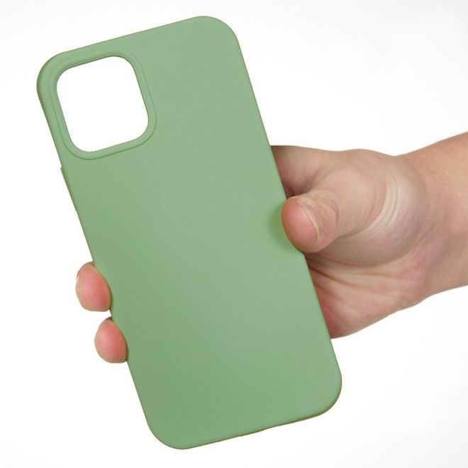 Coque pour iPhone 14 Plus - Souple - Silicone liquide - Menthe