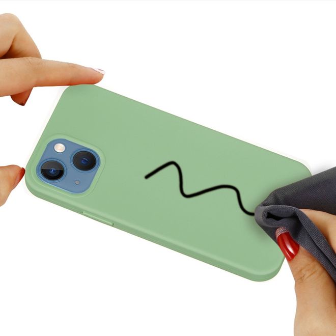 Coque pour iPhone 14 Plus - Souple - Silicone liquide - Menthe