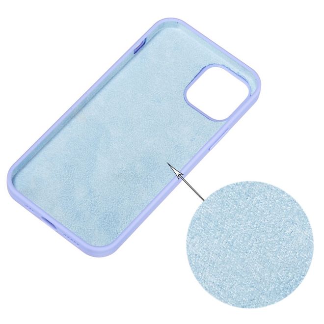 Coque pour iPhone 14 Plus - Souple - Silicone liquide - Violet