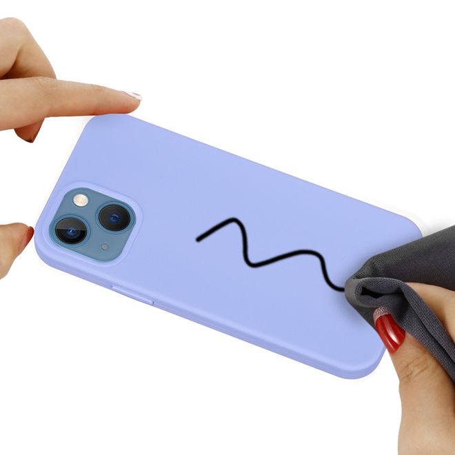 Coque pour iPhone 14 Plus - Souple - Silicone liquide - Violet