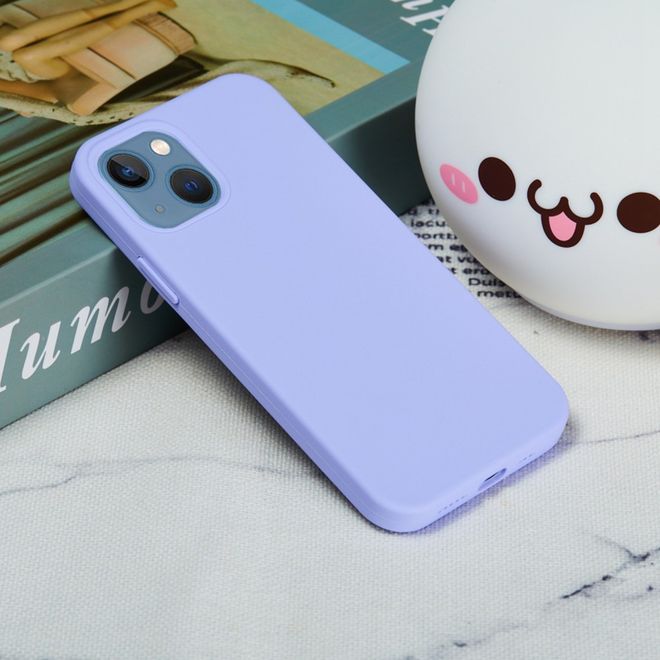 Coque pour iPhone 14 Plus - Souple - Silicone liquide - Violet