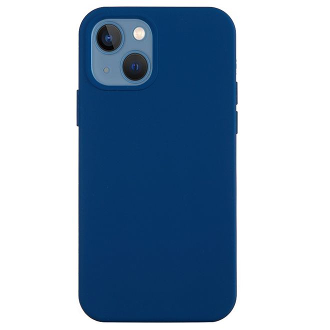 Coque pour iPhone 14 Plus - Souple - Silicone liquide - Bleu foncé