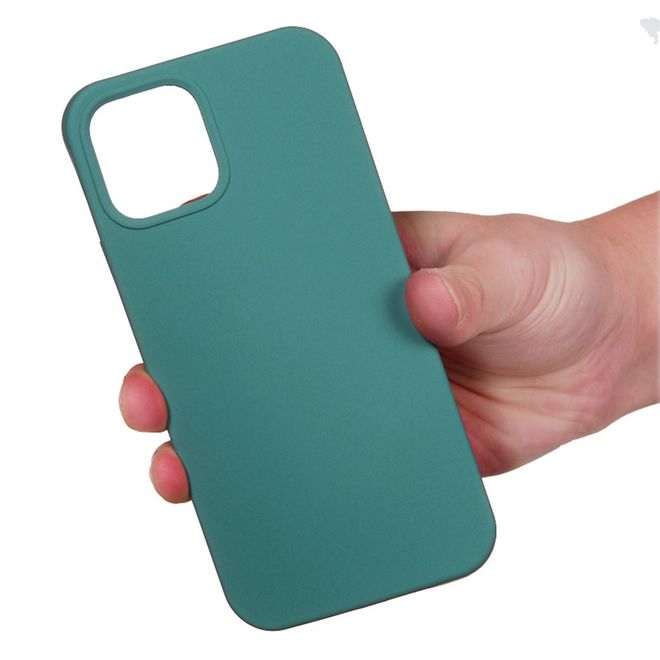 Coque pour iPhone 14 Plus - Souple - Silicone liquide - Vert foncé