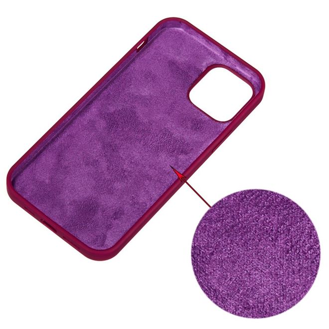 Coque pour iPhone 14 Plus - Souple - Silicone liquide - Bordeaux