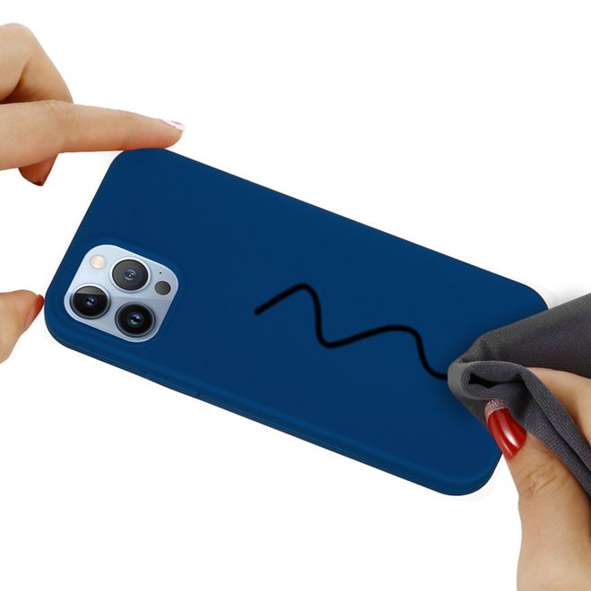 iPhone 14 Pro Max Handy Hülle - Softcase - Liquid Silicone Series - dunkelblau