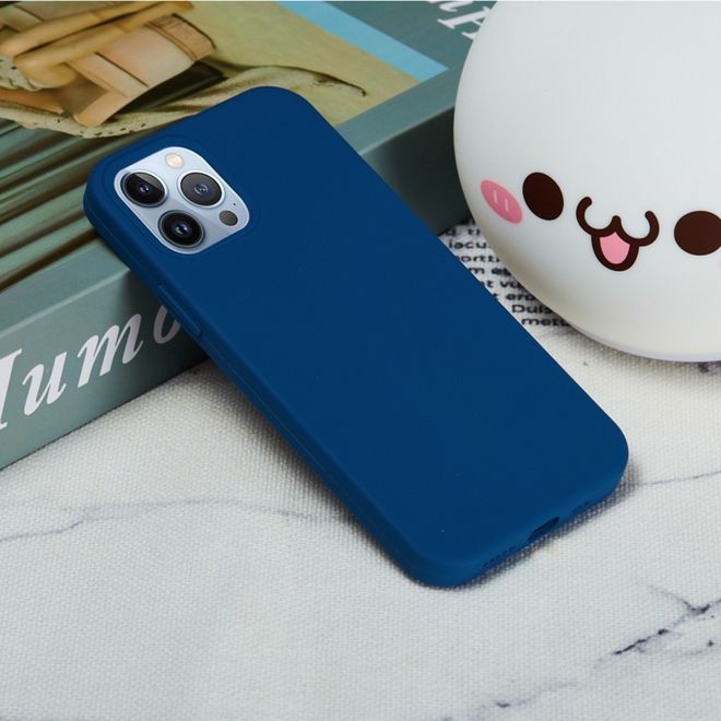 iPhone 14 Pro Max Handy Hülle - Softcase - Liquid Silicone Series - dunkelblau