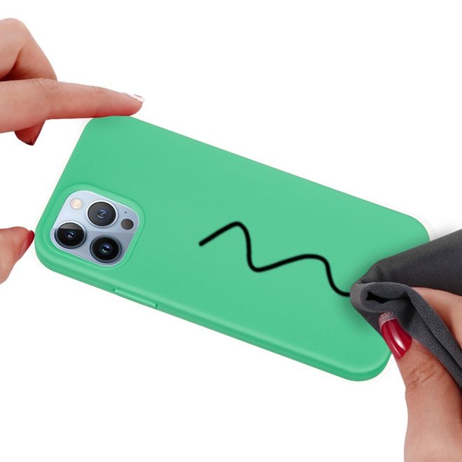 iPhone 14 Pro Max Handy Hülle - Softcase - Liquid Silicone Series - grün