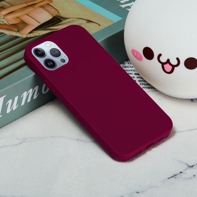 iPhone 14 Pro Max Handy Hülle - Softcase - Liquid Silicone Series - weinrot