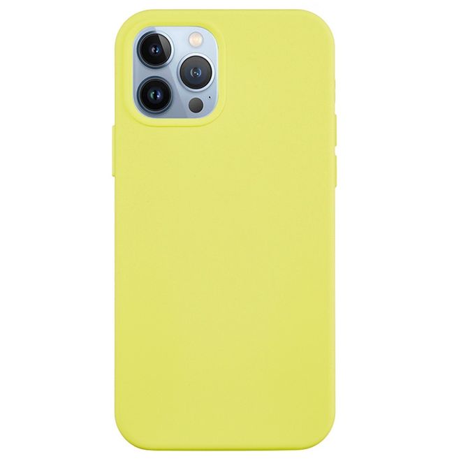 iPhone 14 Pro Handy Hülle - Softcase - Liquid Silicone Series - gelb
