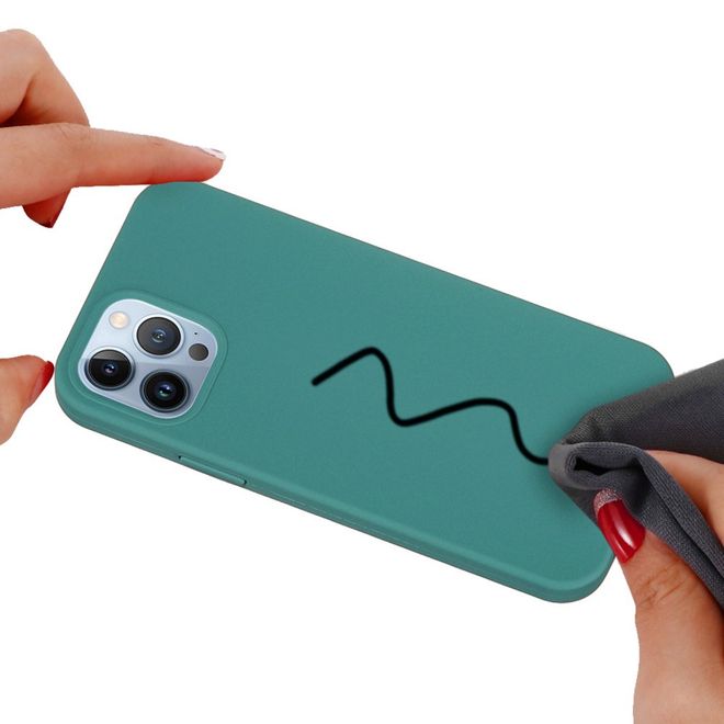 iPhone 14 Pro Handy Hülle - Softcase - Liquid Silicone Series - dunkelgrün