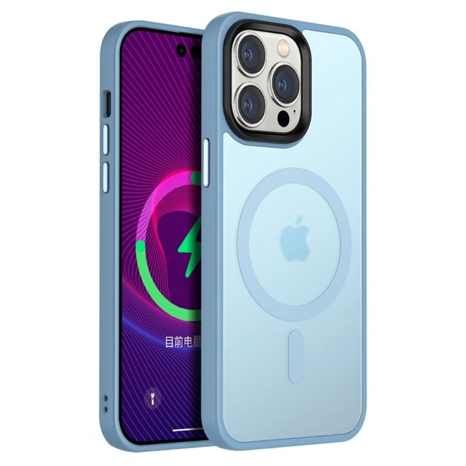 Coque MagSafe pour iPhone 14 Pro - Série MagSafe anti-chute en TPU - bleue