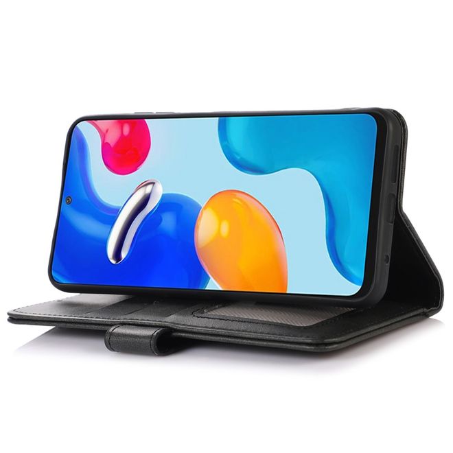 iPhone 14 Plus Phone Case - Leather Book Cover - PU Leather Stand Wallet Series - Black