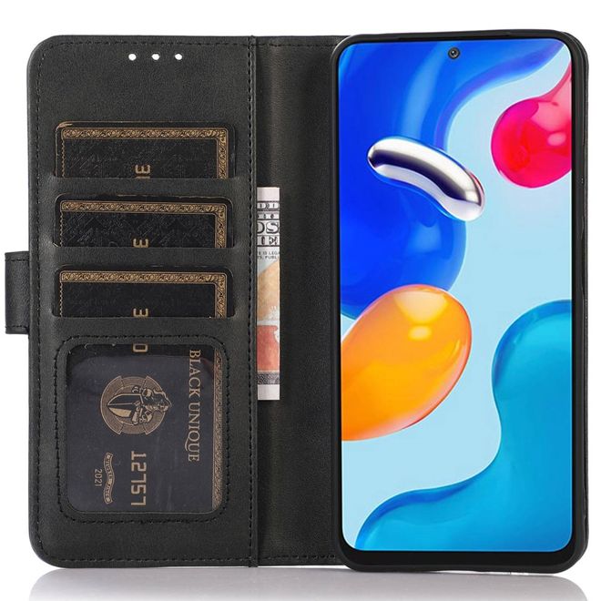 iPhone 14 Pro Max Handy Hülle - Leder Bookcover - PU Leather Stand Wallet Series - schwarz