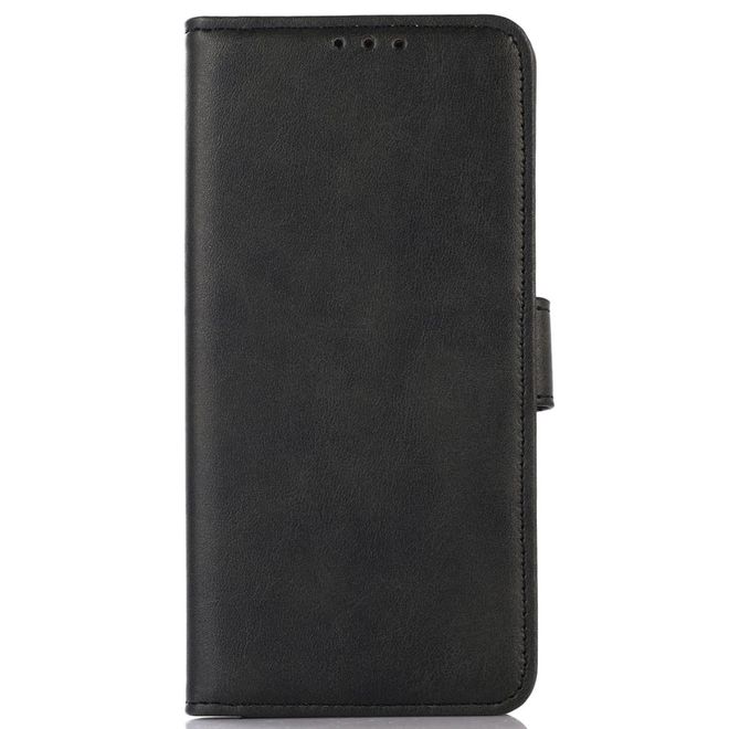iPhone 14 Pro Max Handy Hülle - Leder Bookcover - PU Leather Stand Wallet Series - schwarz