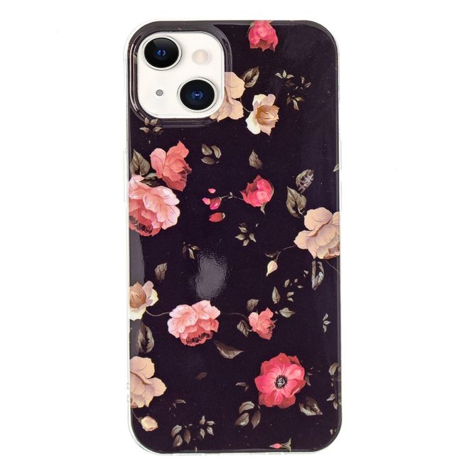 iPhone 14 Plus Handyhülle - Leuchtendes Case - Softcase Image Plastik Series - Rosen