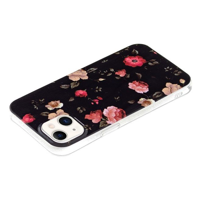 iPhone 14 Plus Handyhülle - Leuchtendes Case - Softcase Image Plastik Series - Rosen