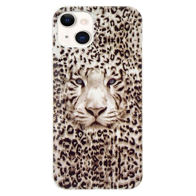 iPhone 14 Plus Phone Case - Luminous Case - Softcase Image Plastic Series - Leopard &amp; Tiger Pattern