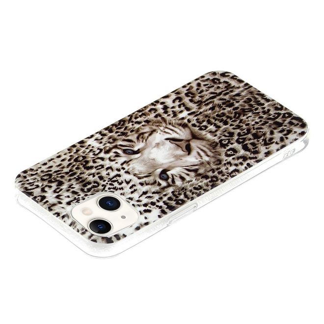 iPhone 14 Plus Phone Case - Luminous Case - Softcase Image Plastic Series - Leopard &amp; Tiger Pattern