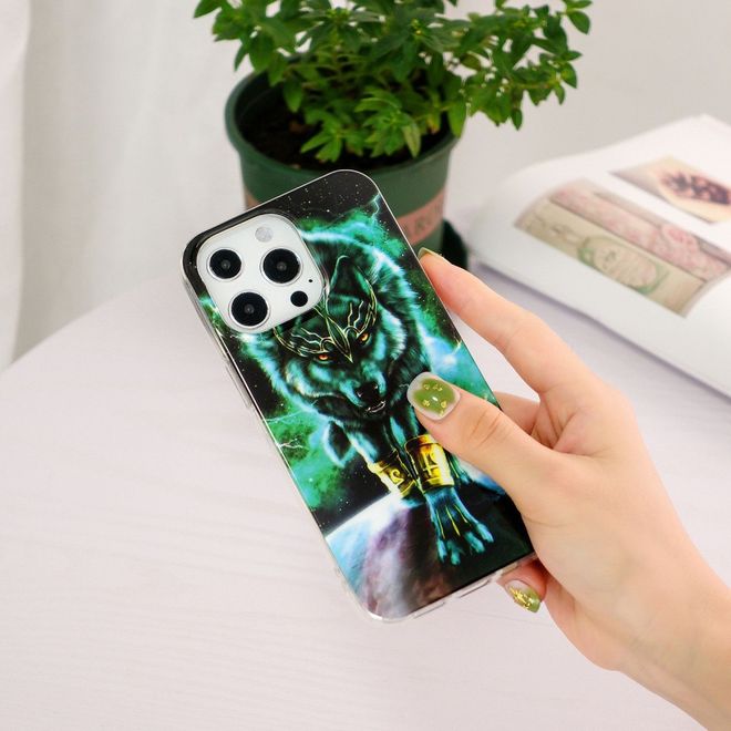 iPhone 14 Pro Phone Case - Glowing Case - Softcase Image Plastic Series - Bad Wolf